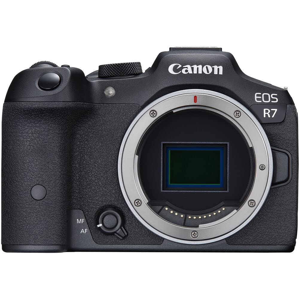 Canon EOS R7 on a white background