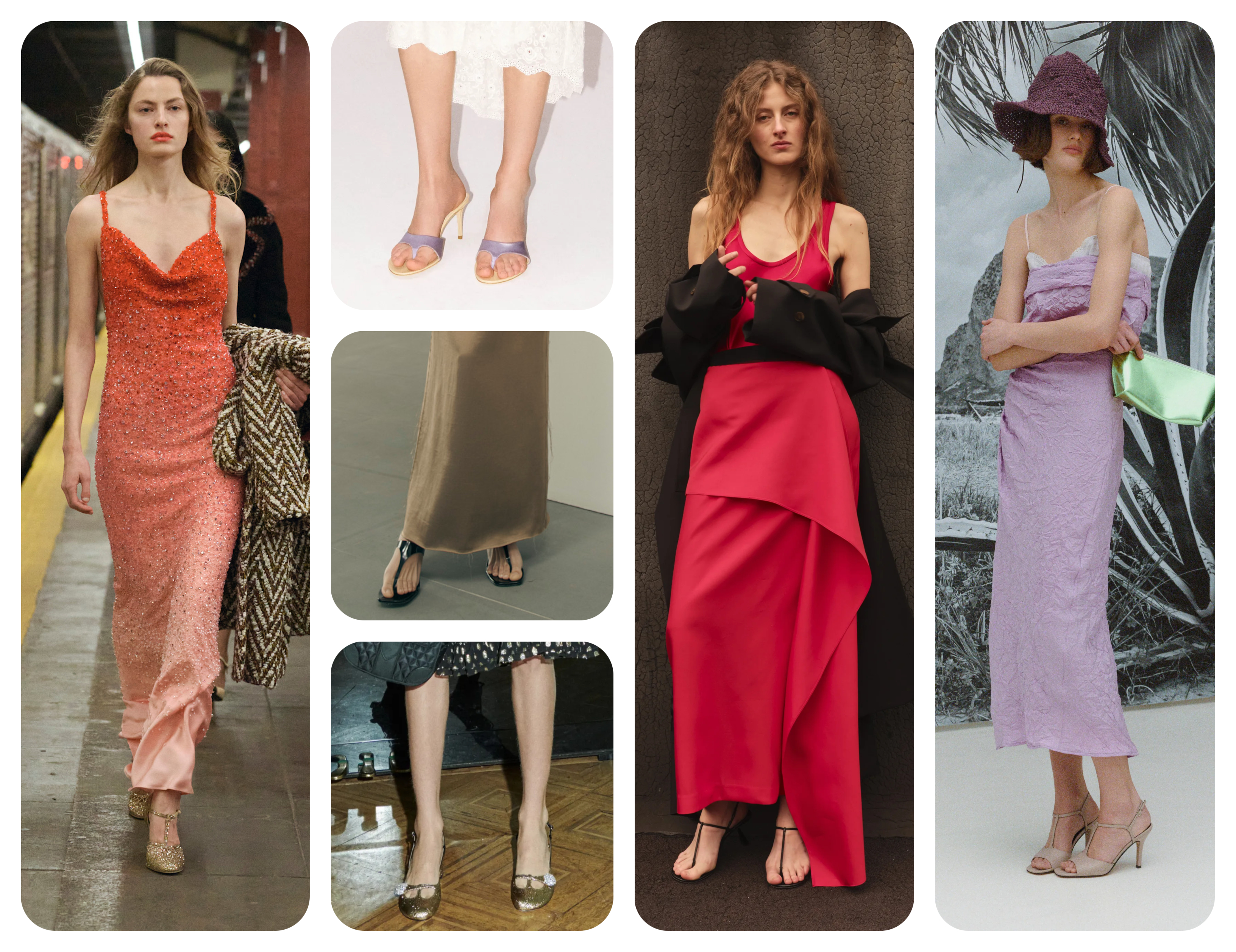 summer shoe trends 2026, T-strap at Chanel, Magda Butrym, Kallmeyer, No. 21, Heirlome, and Rachel Comey