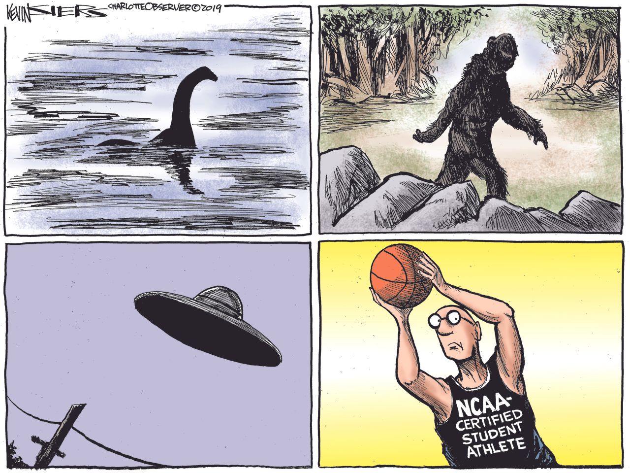 Political Cartoon Myths Mitch McConnell Rice Commission Student Athletes