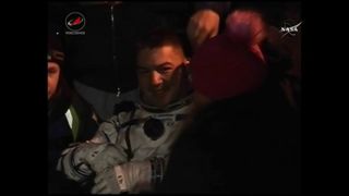 NASA astronaut Kjell Lindgren is seen back on Earth after a 141-day mission to the International Space Station shortly after he and two crewmates landed their Soyuz space capsule in Kazakhstan on Dec. 11, 2015.