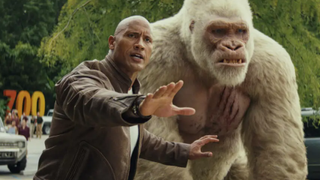 Dwayne Johnson in Rampage.