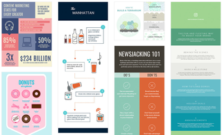 Examples of infographics made on PicMonkey, one of the best infographic makers