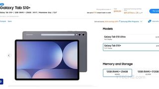 A pre-order page for the Galaxy Tab S10 Plus