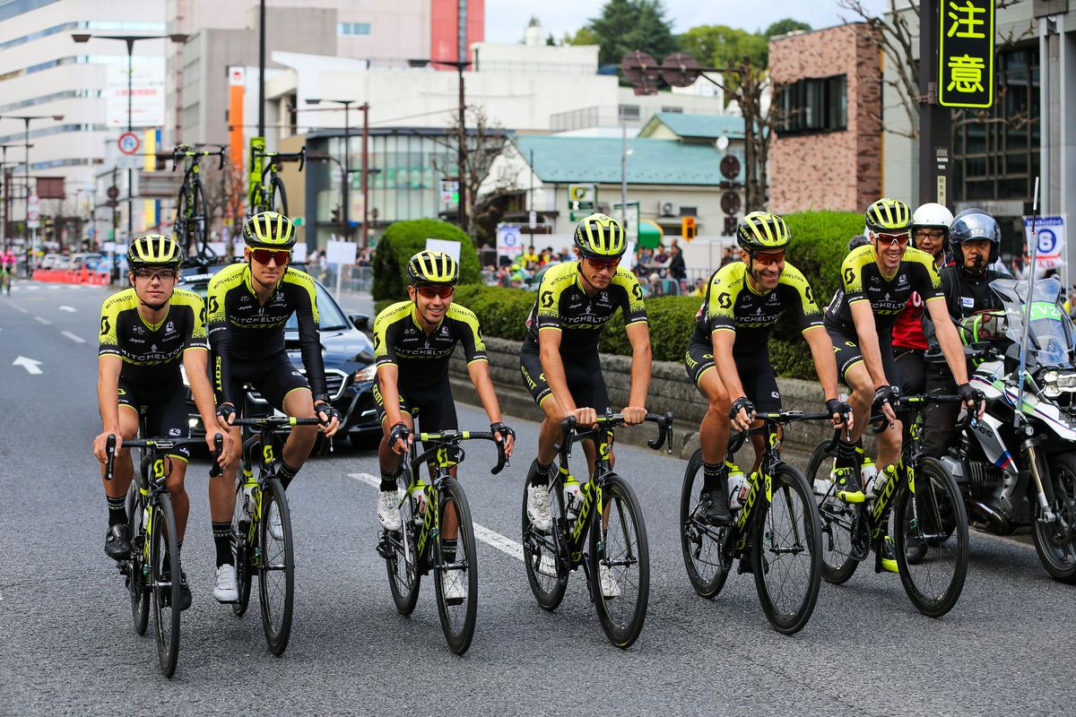 Mitchelton-Scott together