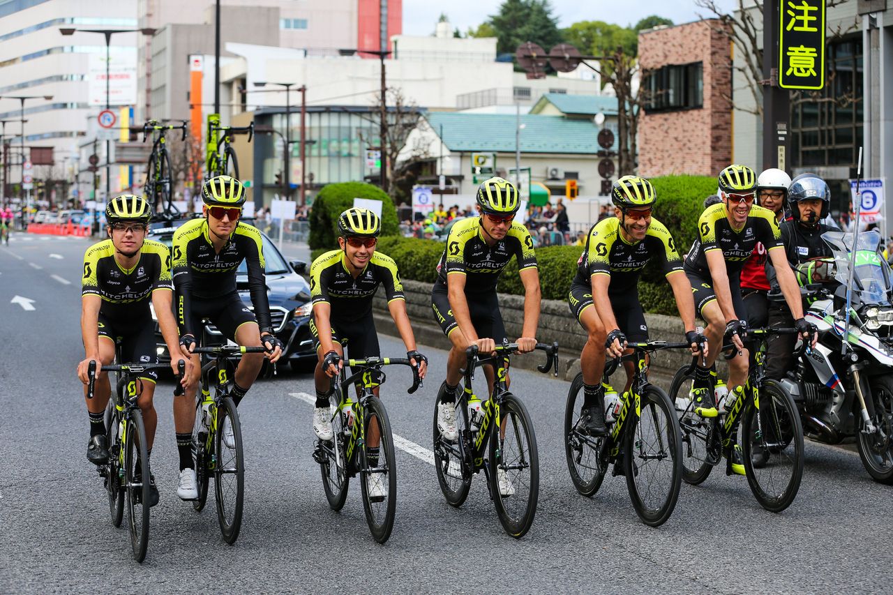 Mitchelton-Scott together