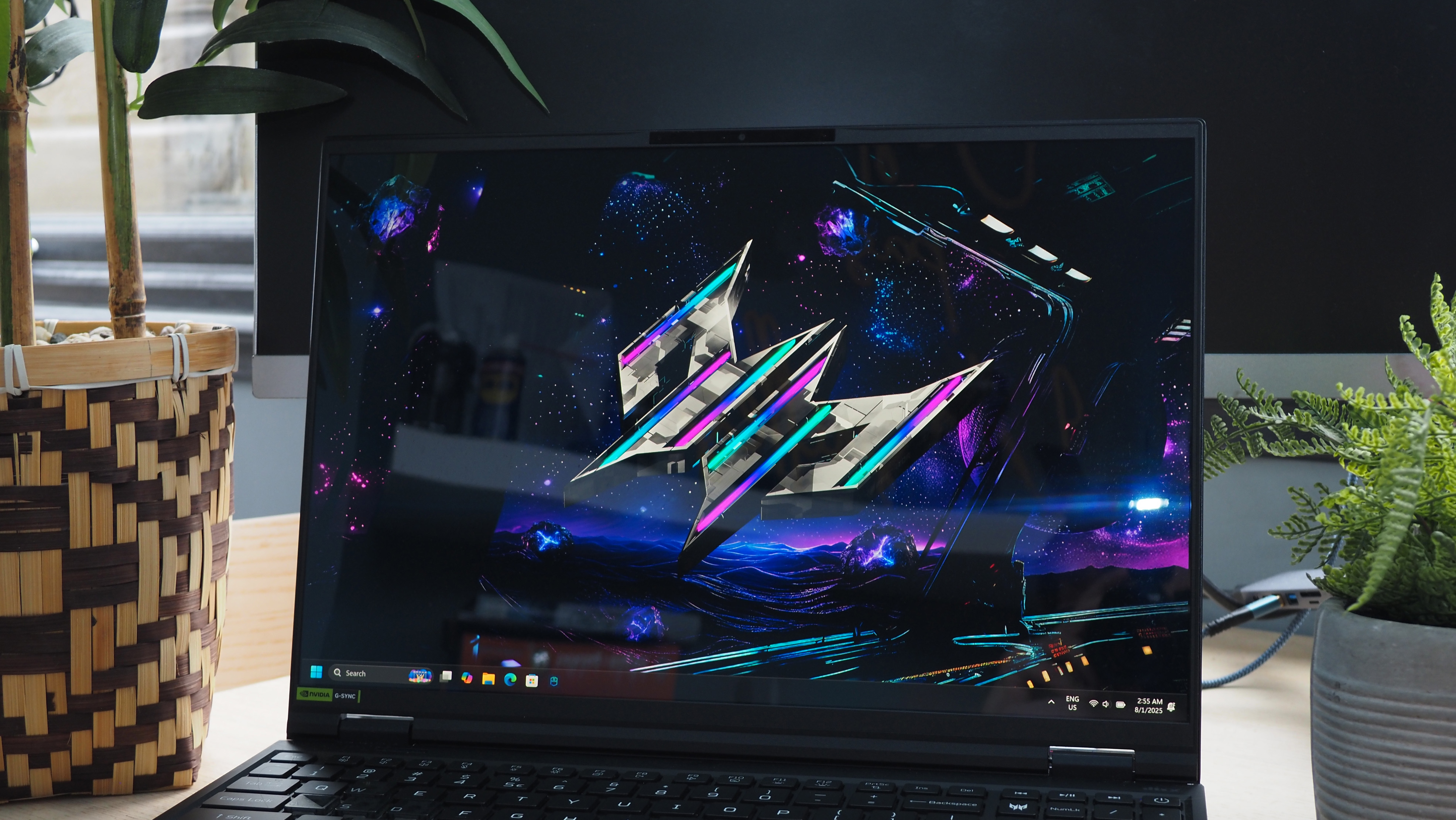 A close up of the Acer Predator Helios 16 AI laptop screen