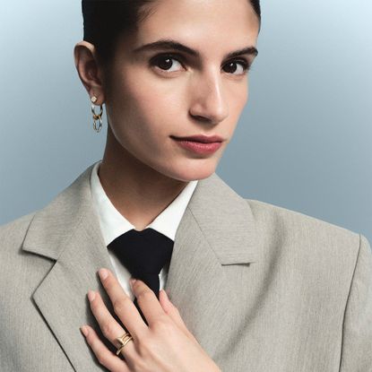 Model in suit and tie