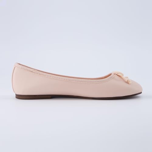 Cushionaire Women's Como Bow Flat With +memory Foam and Wide Widths Available, Blush 10