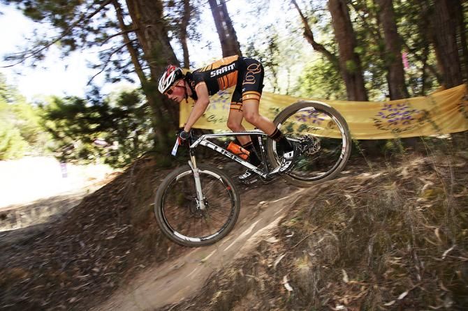 Liam Jeffries in the U17 race