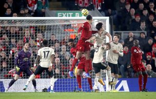 Virgil Van Dijk's header helped Liverpool to beat United on Sunday