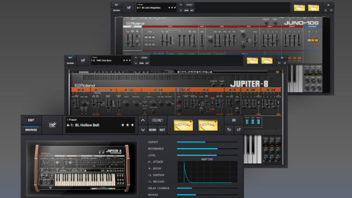 Roland’s updated Jupiter-4, Jupiter-8 and Juno-106 plugins come with a ...