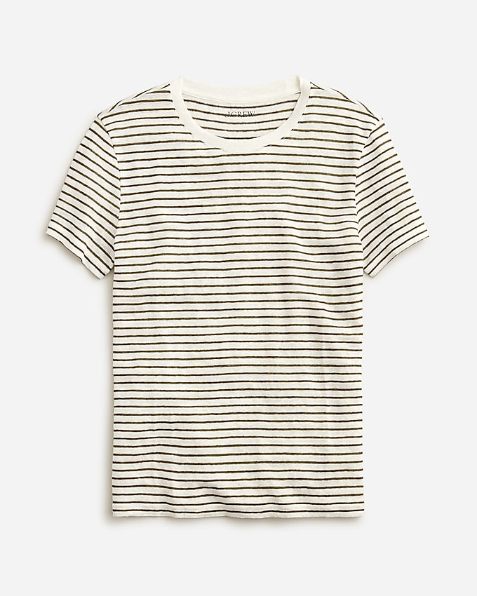 Relaxed Linen T-Shirt in Stripe