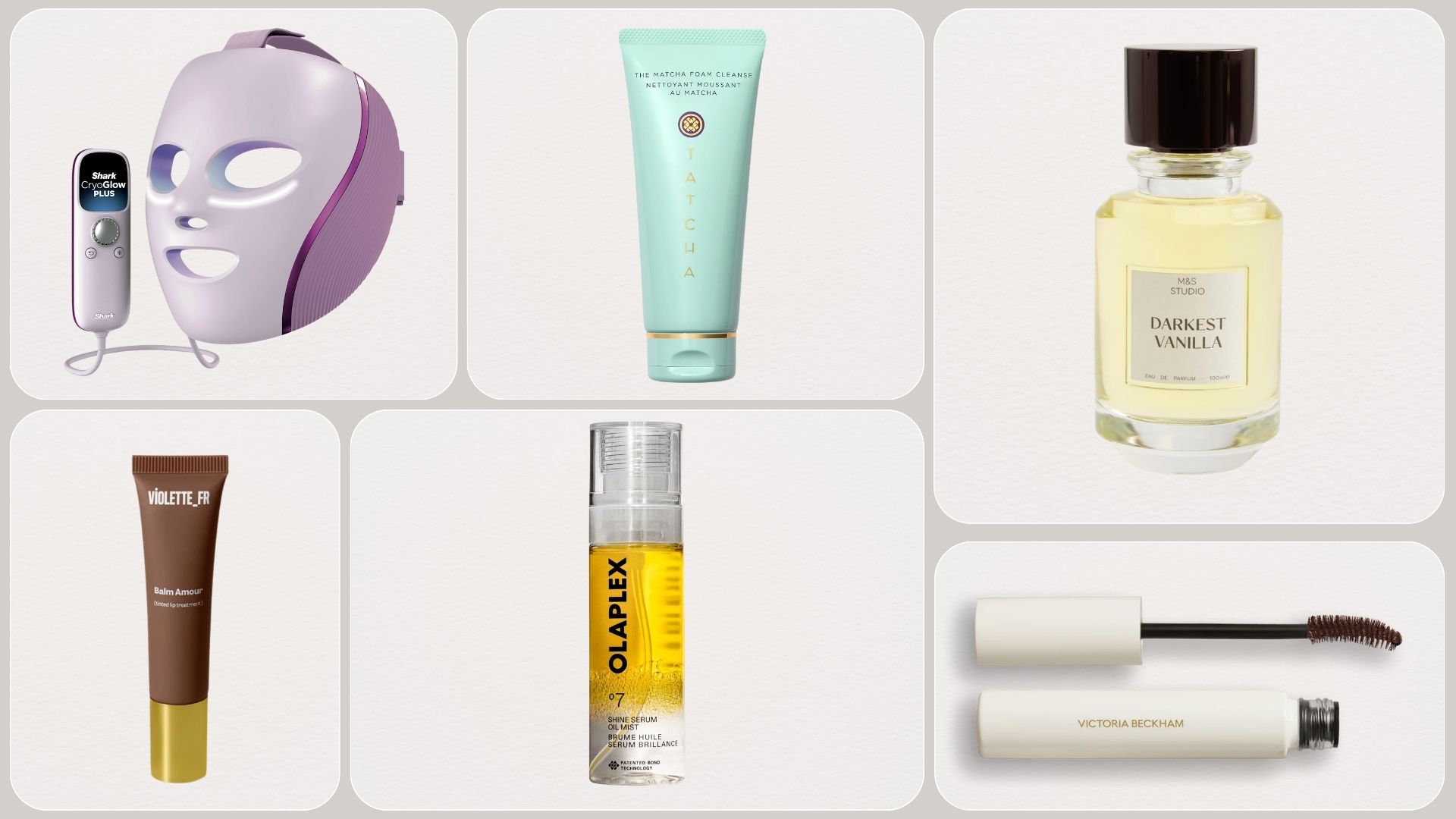 Graphic of the best new beauty products of the month