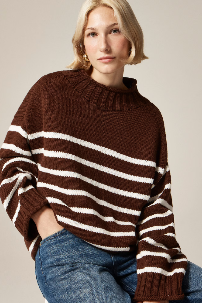 J.Crew, 2025 Rollneck™ Sweater in Stripe
