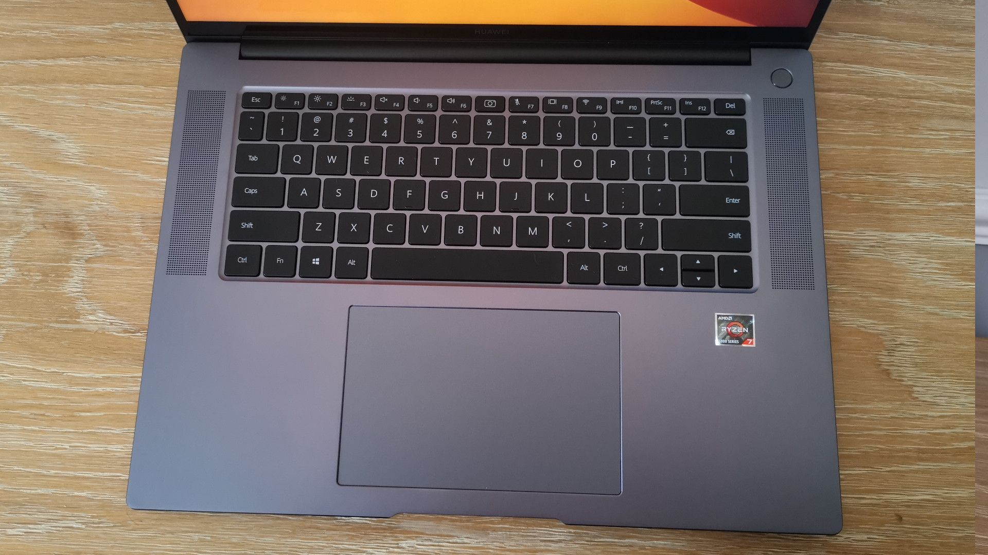 The full keyboard and touchpad on the Huawei MateBook 16