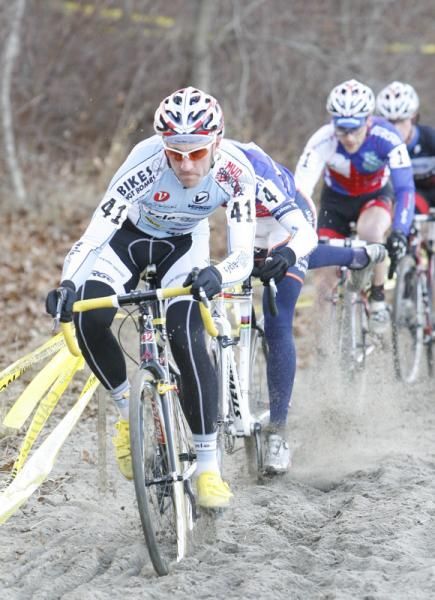 Adam Myerson takes on the sand.