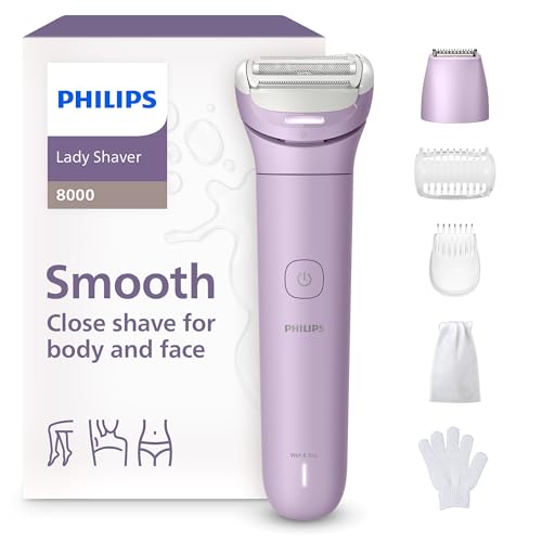 Philips Lady Shaver Series 8000 - Cordless, Wet &amp;amp; Dry Electric Shaver, 3-Blade Shaving System, Flexible Shaving Head, Led Light, for Legs, Body &amp;amp; Bikini, 100 Mins. Runtime, Model Brl149/00