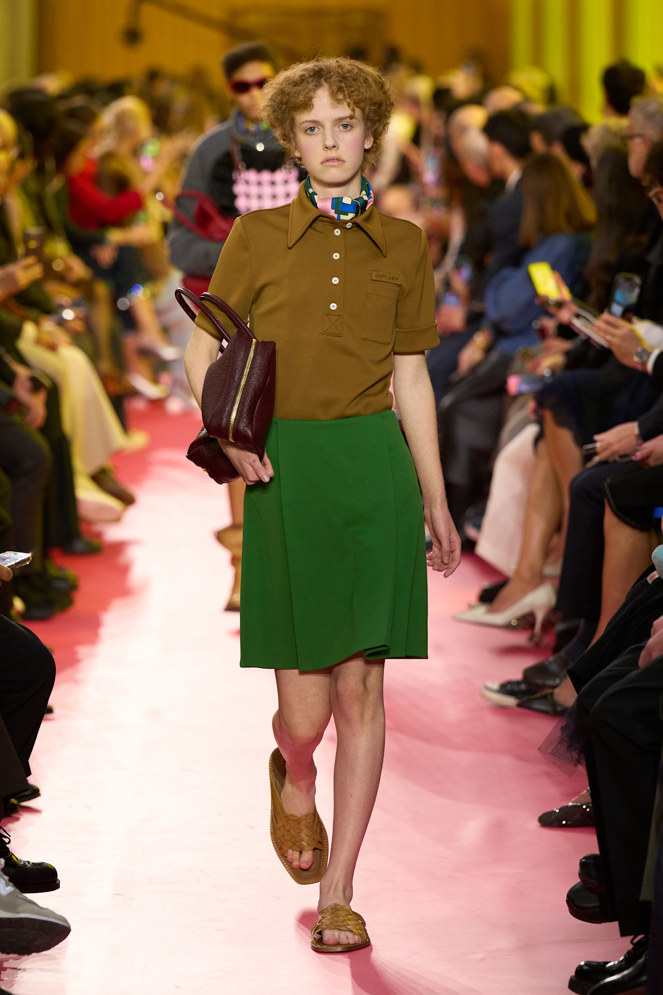 models on the Miu Miu Spring 2026 runway
