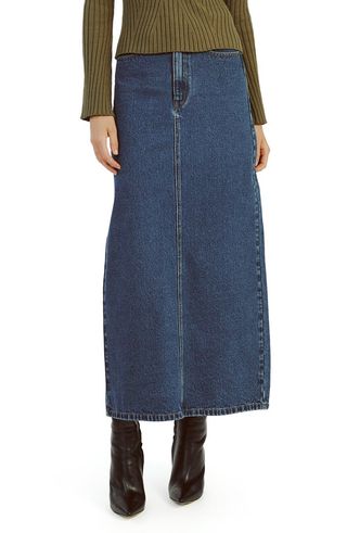 Evianna long denim skirt