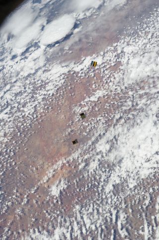 Cubesats Seen from ISS