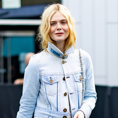 Elle Fanning attended the Coach Spring 2026 show at New York Fashion week in head-to-toe denim