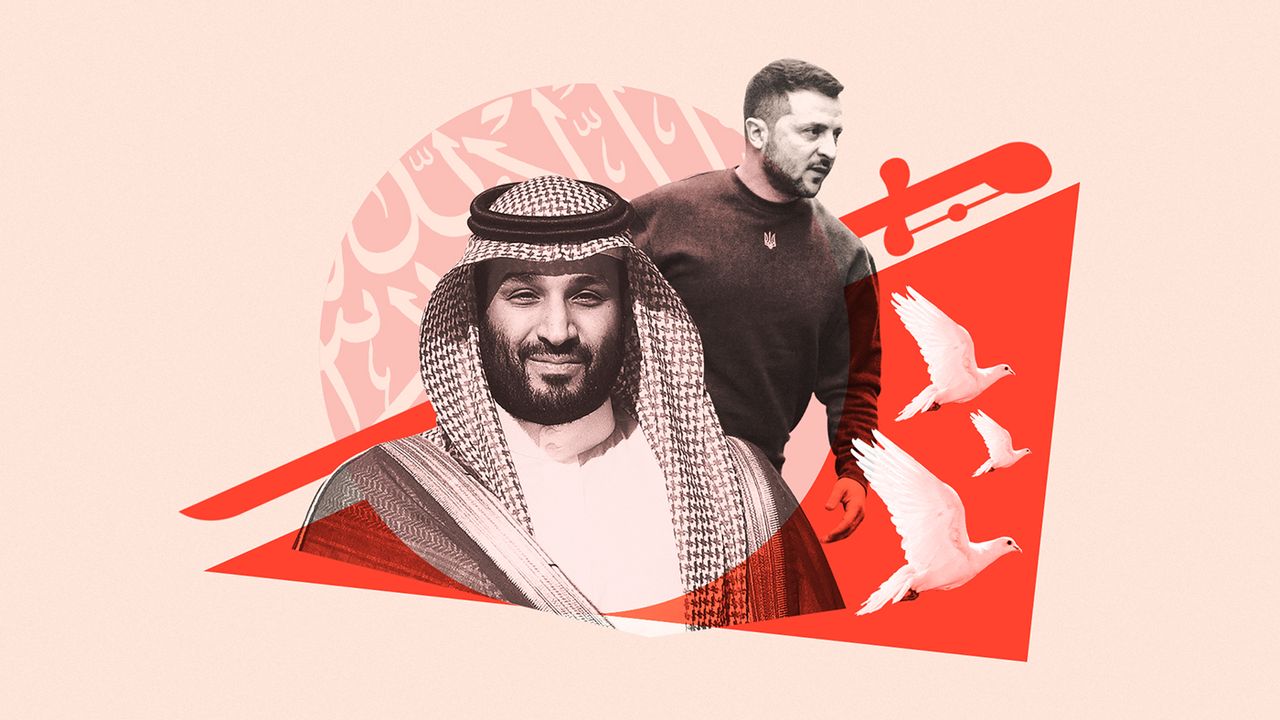 Crown Prince Mohammed bin Salman and Volodymyr Zelenskyy