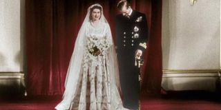 The Queen of England on her wedding day in Britain in Color.