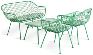 Habitat X Scion 4 Seater Metal Garden Sofa Set - Green