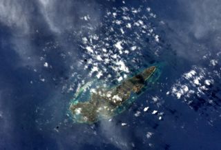 Guanaja Island Seen from the International Space Station