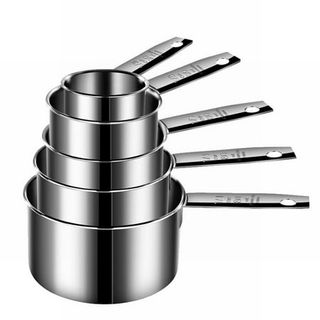 Stainless Steel Measuring Cups Set stack from large to small