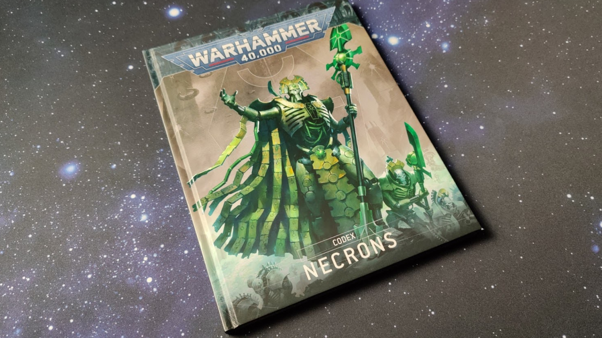 Codex: Necrons on a starry background