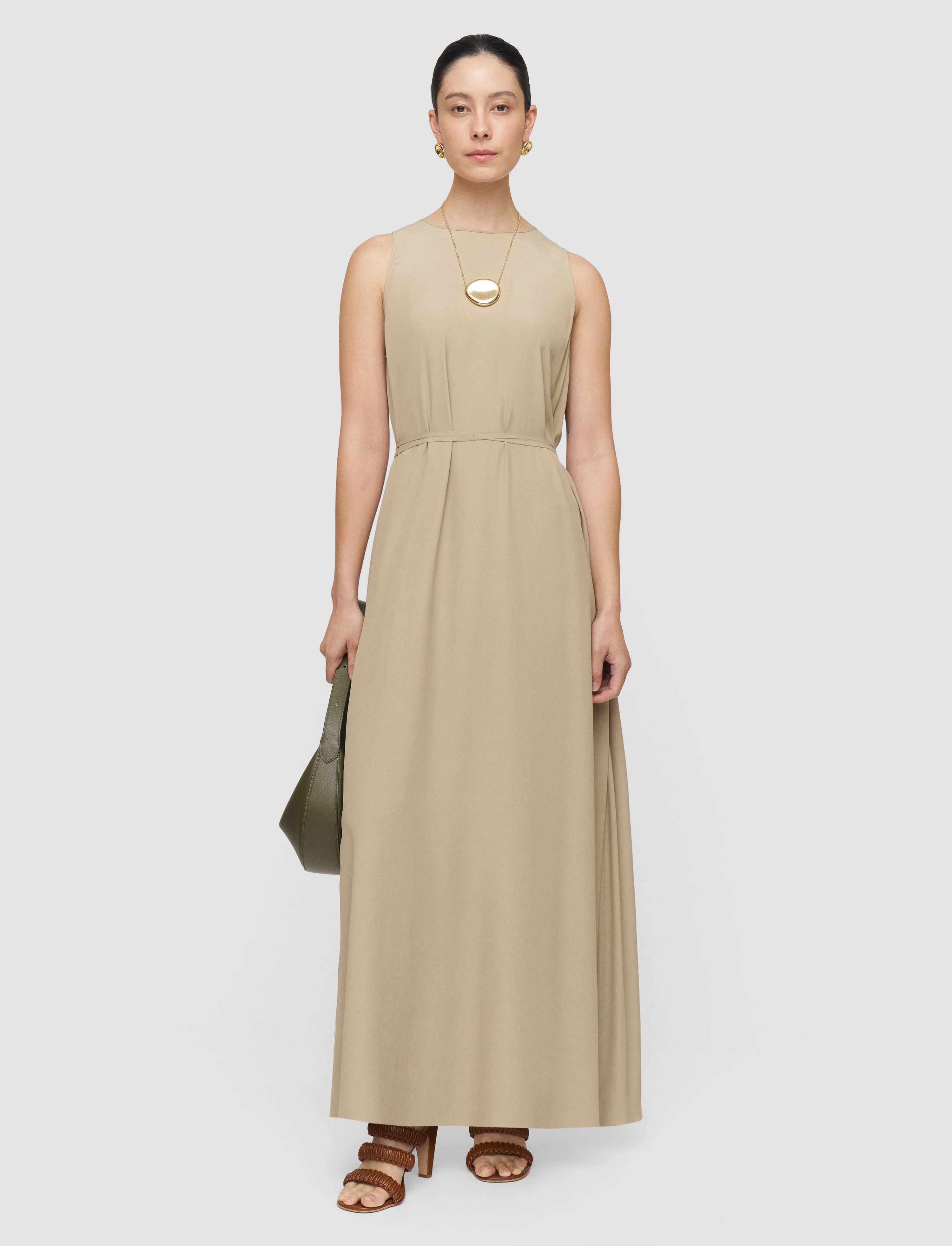 JOSEPH, Lottie Silk Blend Crepe Dress Regular