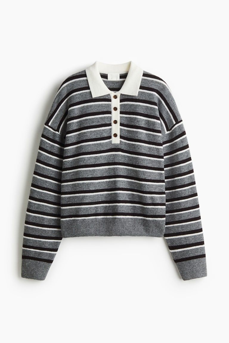 Oversized Polo Sweater