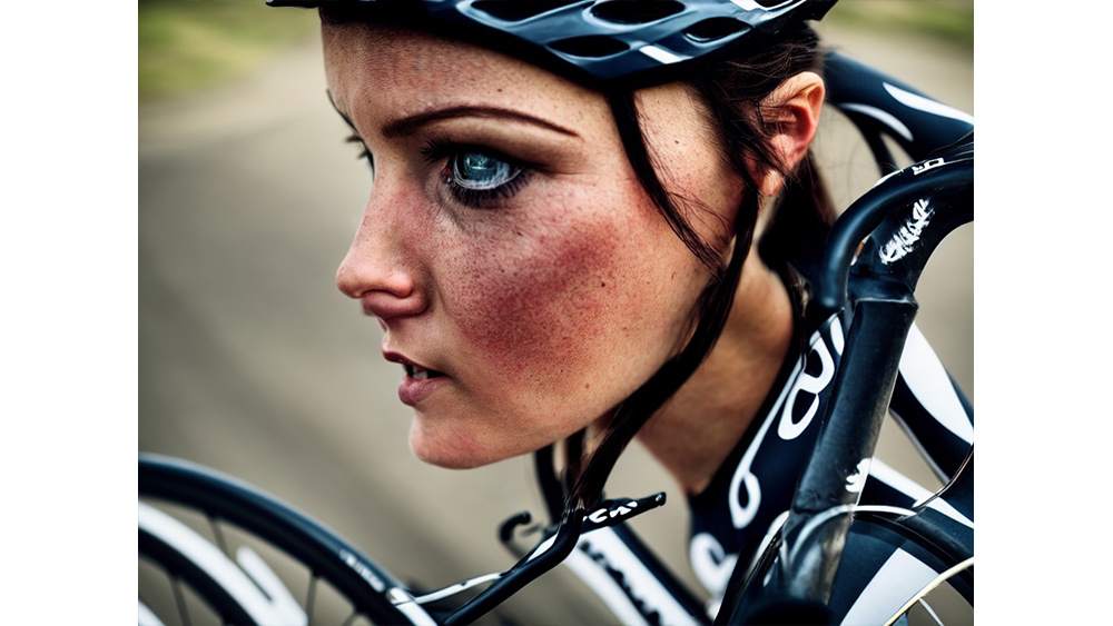 An AI-generated image of cycling