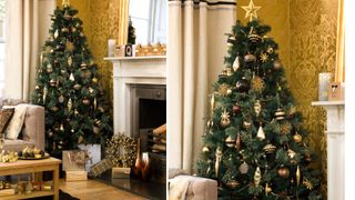Gold and bronze christmas tree decorating ideas
