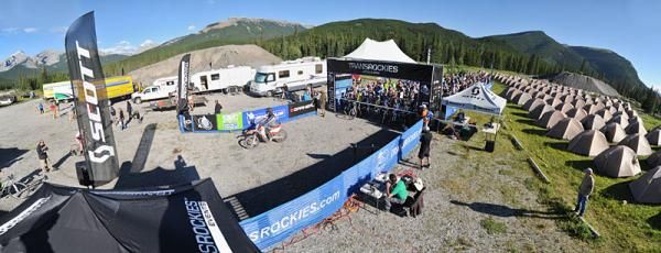 The start of stage 5 was right next to tent city