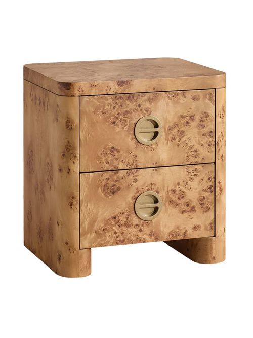Warwick Bedside Table, Mappa Burl