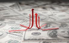 American cash dollar bills and US stocks concept