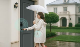 Aqara smart locks on a door