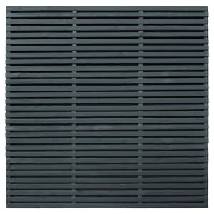 Forest Garden Double Slatted Grey Fence Panel 1800 X 1800mm 6 X 6ft Multi Packs