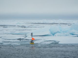 A wave sensor in the Arctic Ocean in 2013.