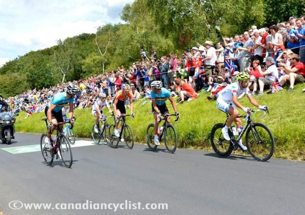 Vincenzo Nibali (Italy) attacks with Philippe Gilbert (Belgium) in tow