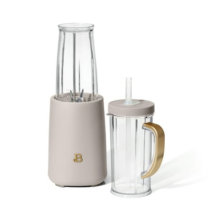 Beautiful Personal Blender Set With 12 Pieces, 240 W, Porcini Taupe by Drew Barrymore