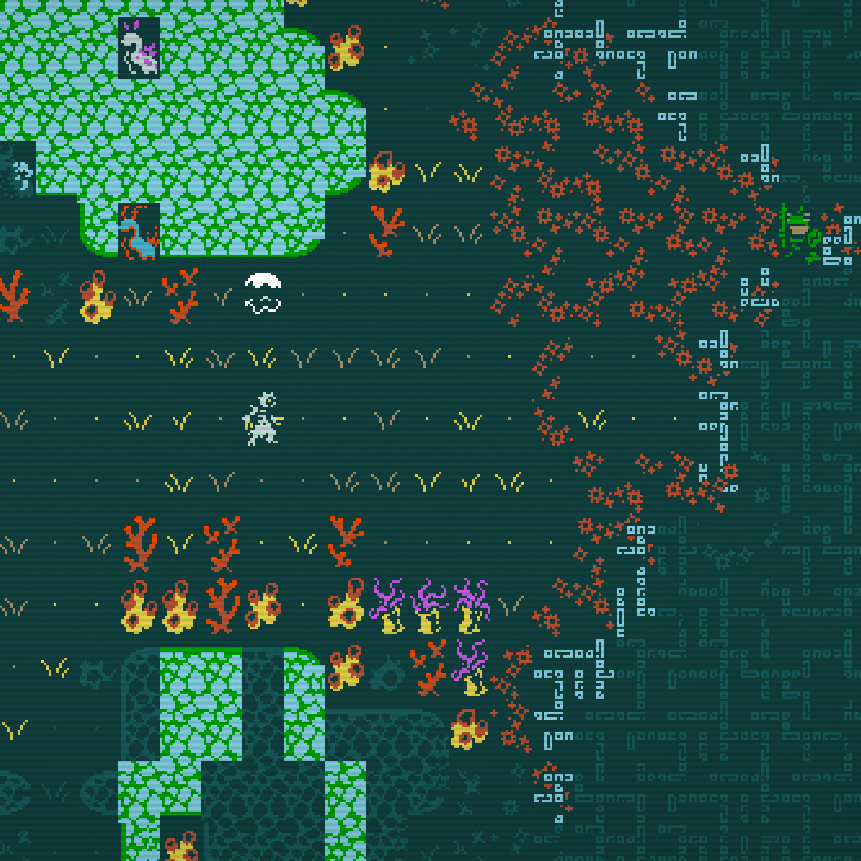 An image of the Caves of Qud Palladium Reef update.