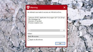 Antivirus Alert Infected File