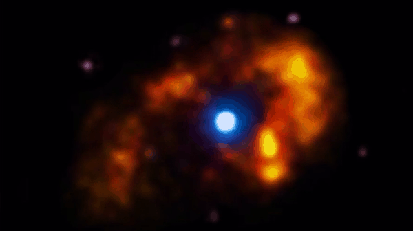 Observations from NASA’s Chandra X-ray Observatory show how the faint X-ray shell surrounding Eta Carinae has expanded over time. 