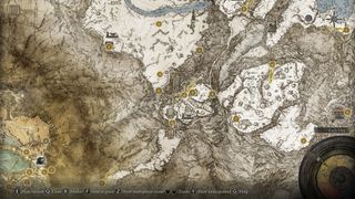 Elden Ring map fragment - West Mountaintops of Giants