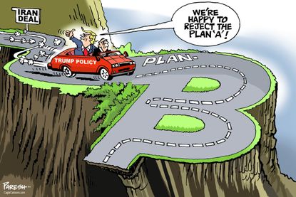 Political cartoon US Trump Iran nuclear deal