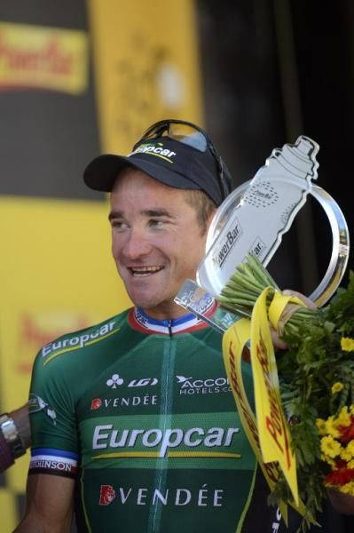 Thomas Voeckler (Europcar) on the podium