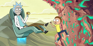 Rick and Morty in one of their adventures in Rick and Morty.